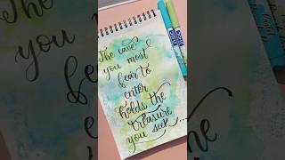 Watercolour background idea ✨ #art #artist #tutorial #calligraphy #draw #lettering #watercolor #yt