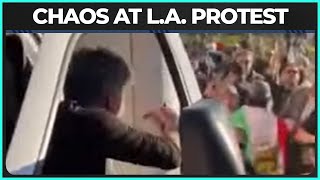 Man Rams Truck Through U.S. Protest In Support Of Iranians