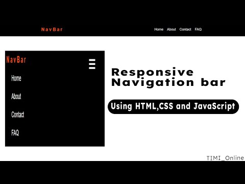 Create a Dynamic Responsive Navbar with HTML, CSS & JS