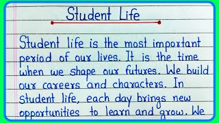 Student life essay in English | Essay on Student life | Student life essay paragraph | Student life