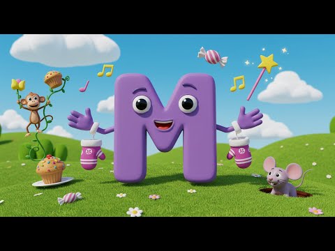 🎶 "The Letter M Song" and children's lullabies, Learn the Alphabet #kids learning song #KidsMusic