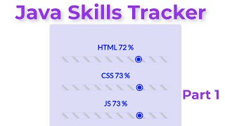 Html, css, javascript, Web Dev Skills Tracker. Part 1.