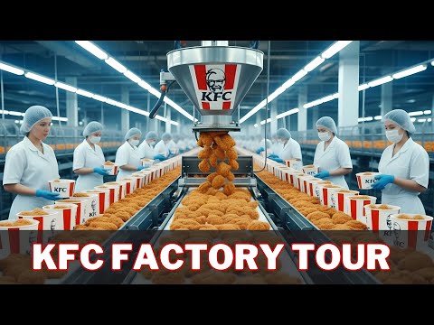 Inside the World’s Largest KFC Chicken Factory |  From Fresh Chicken to Crispy Crunch (Factory Tour)