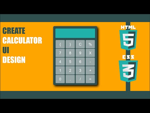 Calculator UI design with HTML and CSS