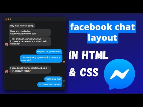 Facebook Chat layout from scratch - HTML & CSS tutorial