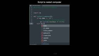 Script to restart computer in Python | Python Examples | Python Coding Tutorial | Python Interview