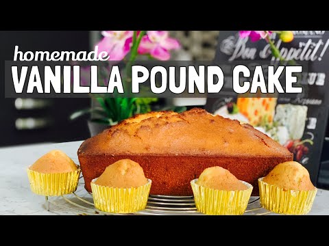 How to make a simple vanilla pound cake | How to bake a cake with margarine| Simple cake recipe