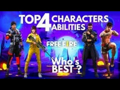FREE FIRE TOP 4 CHARACTERS ABILITIES - जानिए FREE FIRE के टॉप 4 Characters के Abilities के बारे में