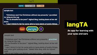 introduction of a Language Learning Support App "langTA"