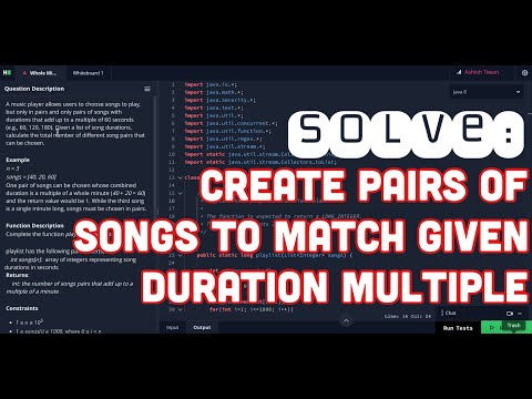 Create pairs of songs from a playlist such that duration of songs in a pair adds up to a multiple.