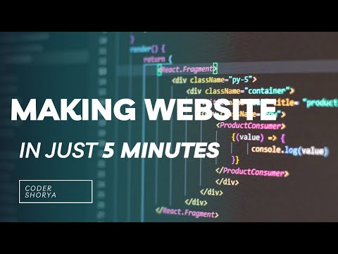 How to make a website in just 5 minutes using HTML CSS | Coder Shorya
