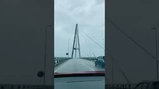 Joyful drive on tallest beautiful bridge connecting islands @Srasapura