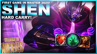 MY FIRST GAME IN MASTER AND I HARD CARRIED WITH SHEN! | League of Legends