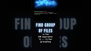 find Command: Find a group of files with different extensions #linux #linuxlearning #linuxcommand