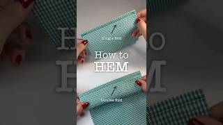 Learn to hem 🪡🩵 #beginnersewing #learntosew