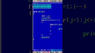 Number pattern programming in Turbo C++ | pattern printing programs