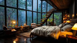 Relaxing Rain Sounds for Sleep – Heavy Rain on Window & Powerful Thunder, White Noise