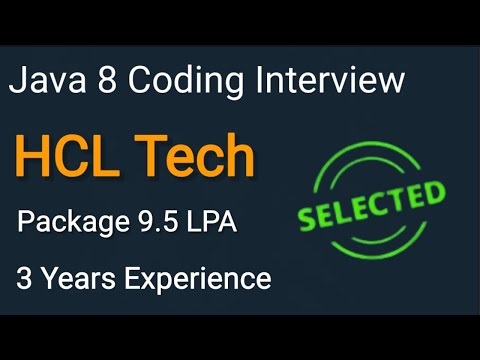 HCL Java8 Coding Interview Question Answers | HCL Interview