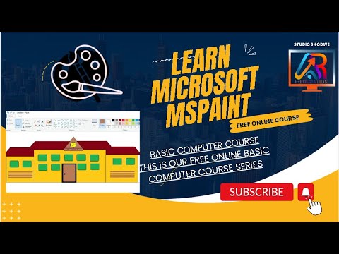Basic Computer Course Microsoft paint computer drawing How to draw a Simple school  | AR E-Education