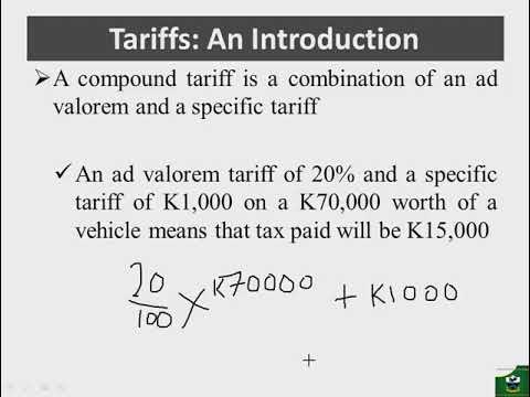 ECF 330: Unit 4 Session 1 - Tariffs