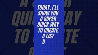 Day 2 of 60: Quick HTML Trick for Creating Lists! (Emmet Shortcut) #HTMLTips #Coding  #programming
