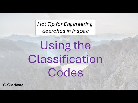 Using Classification Codes in Inspec