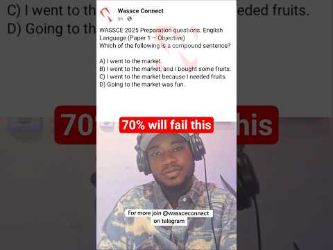Can you answer this? #shorts #prep #wassceconnect #wassce2025
