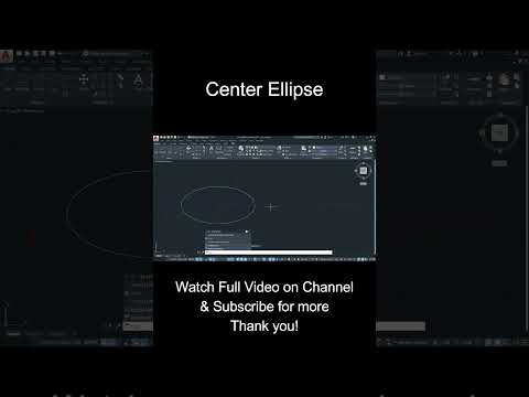 How to draw an ellipse with center ellipse tool in AutoCAD? #shorts #autocad #tutorial #autocad2d