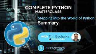 29. Section Summary | Python for life
