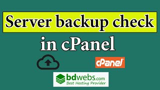 How to check server backup in cpanel