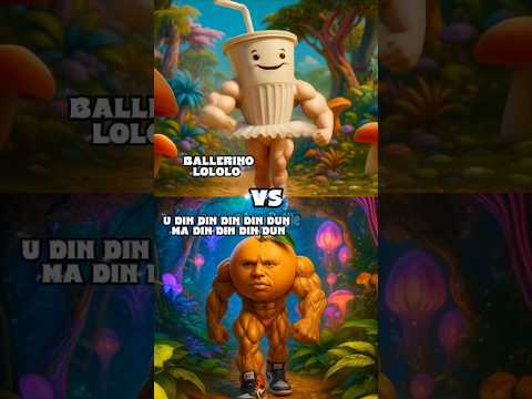 UDinDinDinDinDun VS Ballerino Lololo! Flame on! #ai #brainrot #battle #dragonball #shortvideo