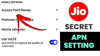 Jio Latest New Apn Setting | Jio Network Problem | Jio Internet Problem Solution | Increase Jio Net