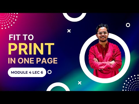 Excel Tutorial: Fit to Print on One Page | Module 4 Lecture 5 | Excel Zero to Hero