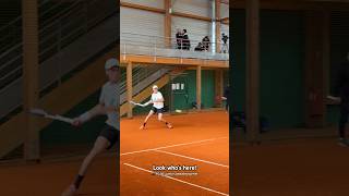 Jannik Sinner practicing with Draper in Beaulieu-sur-Mer during the ITF Junior tournament #tennis