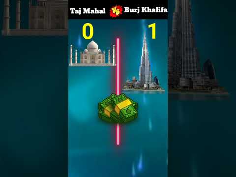 Taj Mahal vs Burj Khalifa #fact #shorts