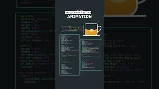 ☕ Cup Animation in Tea! 💻✨ | Creative HTML/CSS Animation in 60 Seconds