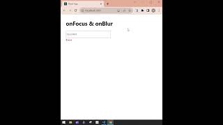 How to use onFocus & onBlur in React js