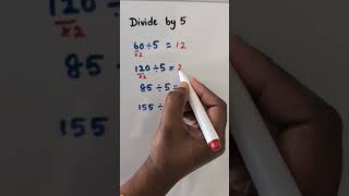 Math Tricks l l Divide by 5 #mathshack #mathstricks #divisiontricks #mathtipsandtricks