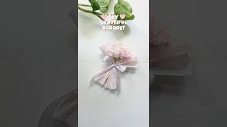 DIY beautiful tissue paper flowers bouquet 💐🌷✨#shorts #diy #paperflower #bouquet #cute