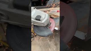 Grinding bevels welding prep. #welder #welding #grinding #shorts