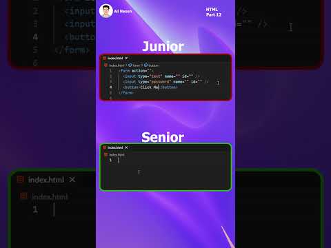 Writing HTML Form  Senior vs Junior Developer Part_12