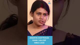 Valuable words by Ananya Chatterjee WBCS 2020 Rank 14 | #wbcs #motivation