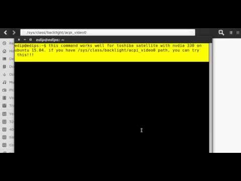 Brightness Setting from Terminal on Ubuntu