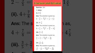 Class-7 NCERT Mathematics Chapter-1 Fraction And Decimal. Exercises- 2.1