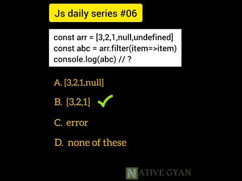 Filter Removes Garbage ?🔥 | JS question answer series #6. #javascript #viral #c #c++