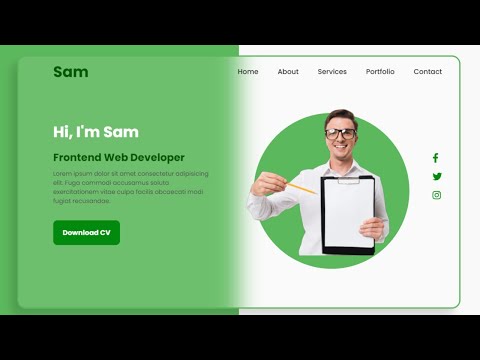 create personal portfolio website using only HTML & CSS