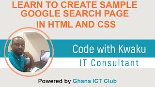 How to create sample Google Search page with HTML and CSS