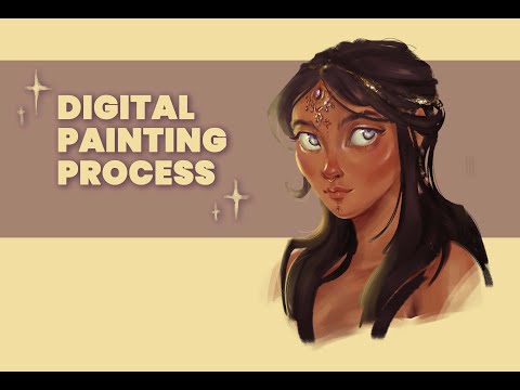Digital OC portrait painting process - time-lapse ✨