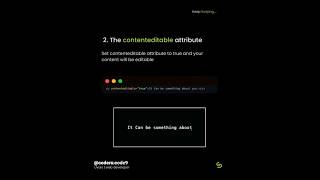 "The Magic of contenteditable in 30 Seconds 🚀 | HTML Hack You Should Know!" #shorts #viral