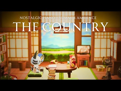 【ACNH】Late Summer in the Countryside🌿 | Nostalgic Piano + Summer Ambience | Study/work BGM